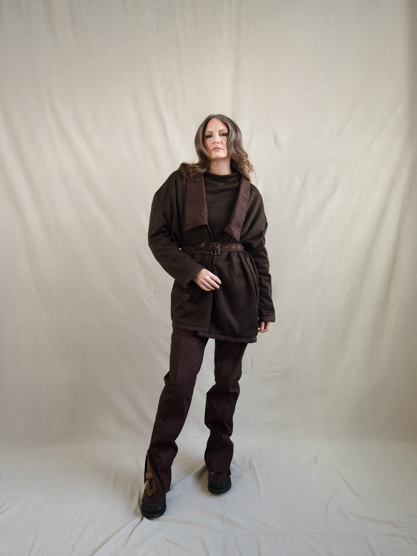 Brown - Soft and Structured Belt Wrap