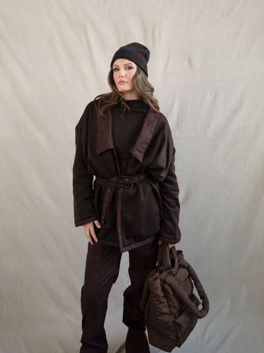 Brown - Soft and Structured Belt Wrap