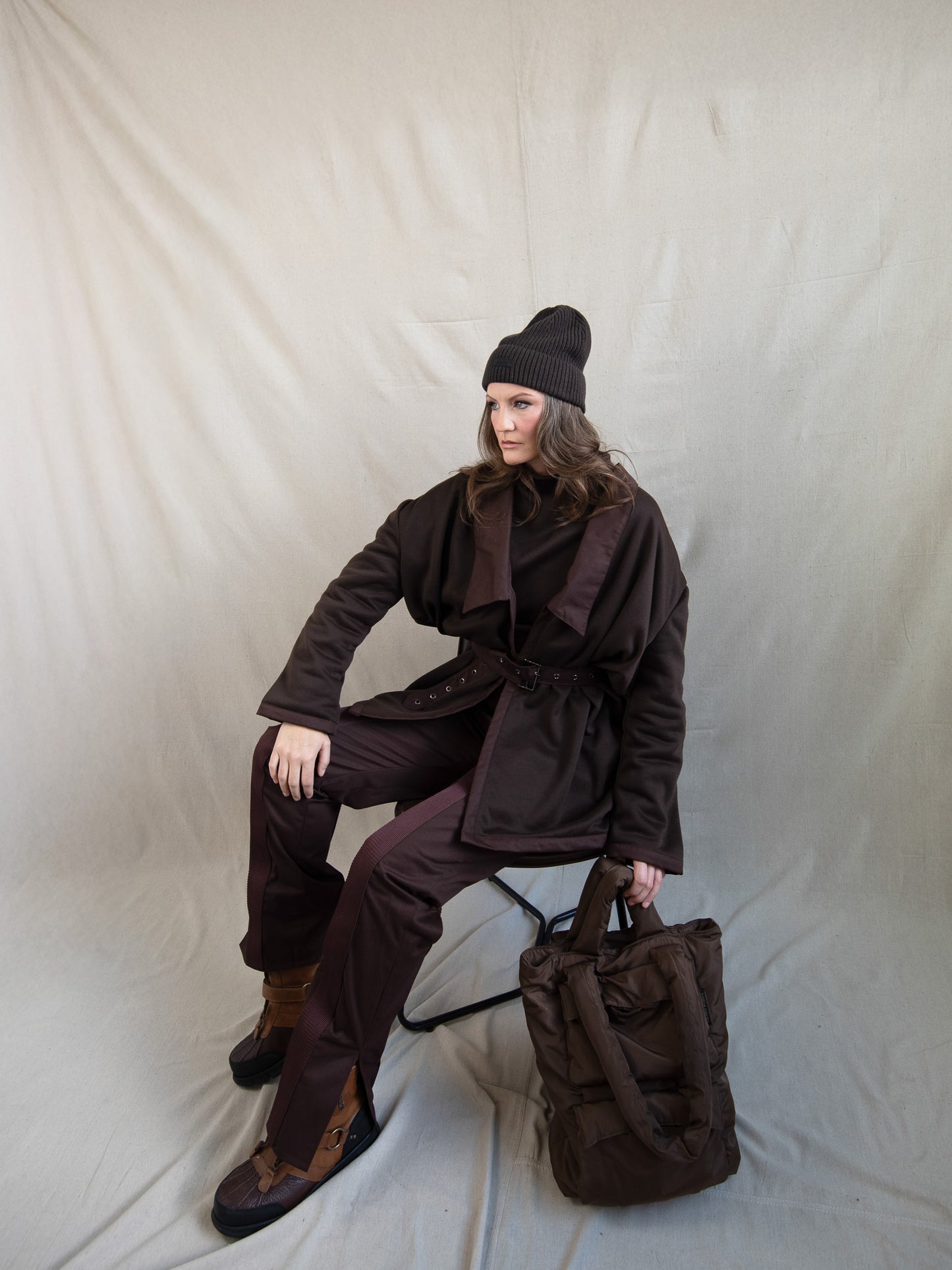 Brown - Soft and Structured Belt Wrap