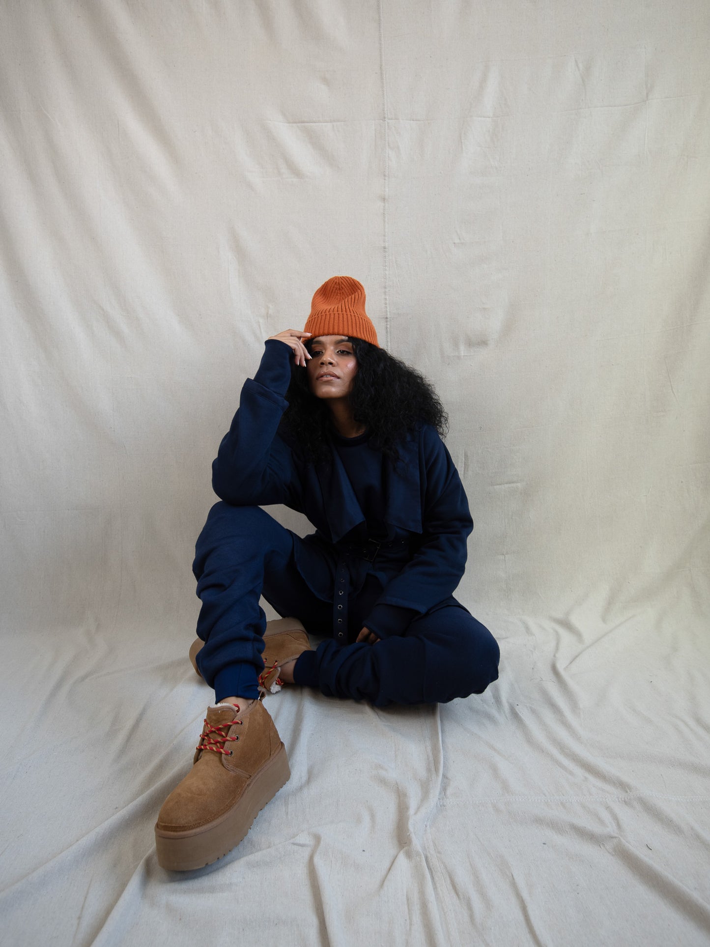 Victorian Navy Blue Fleece Pant