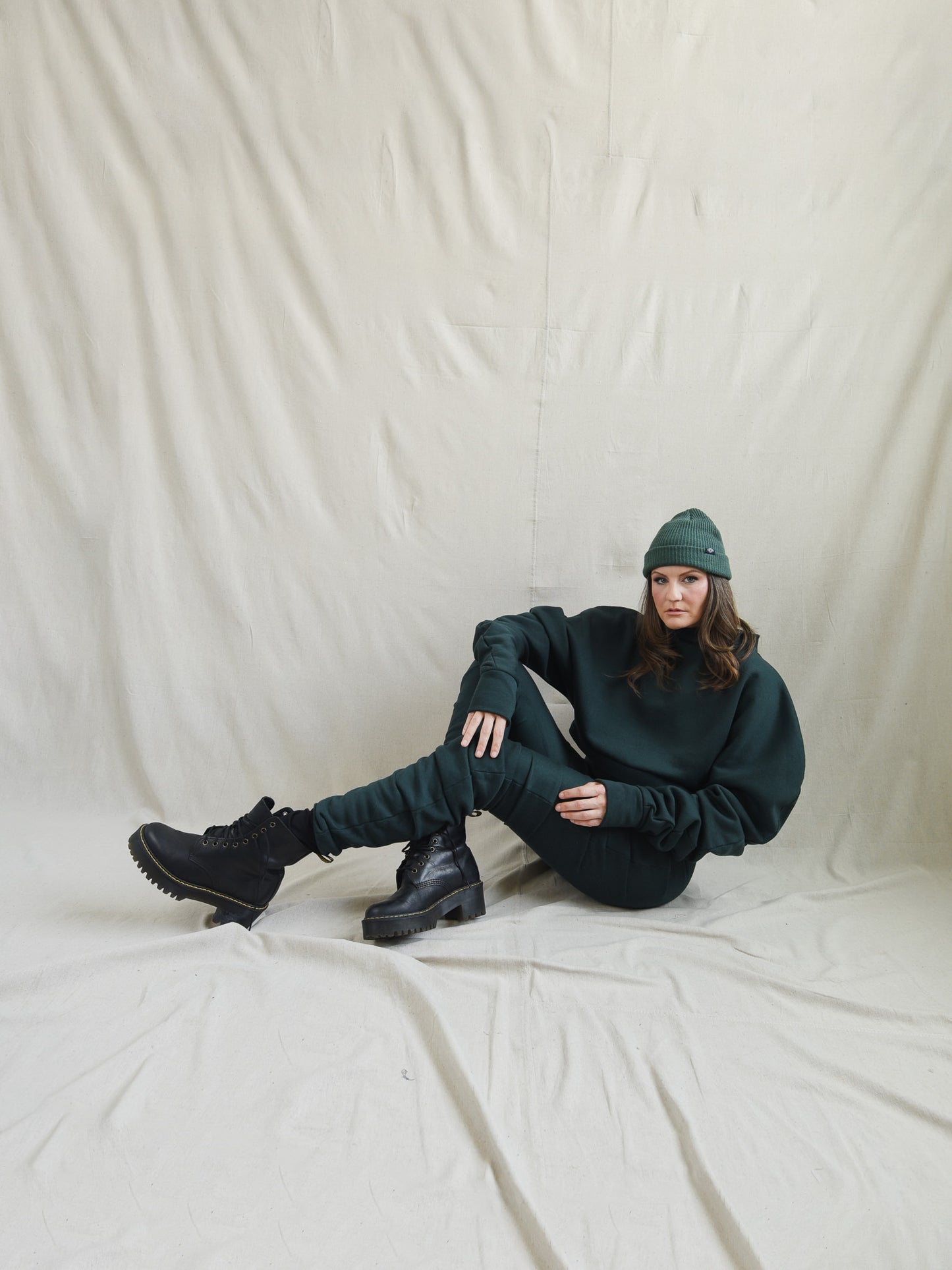 Dark Emerald Green Fleece Pant
