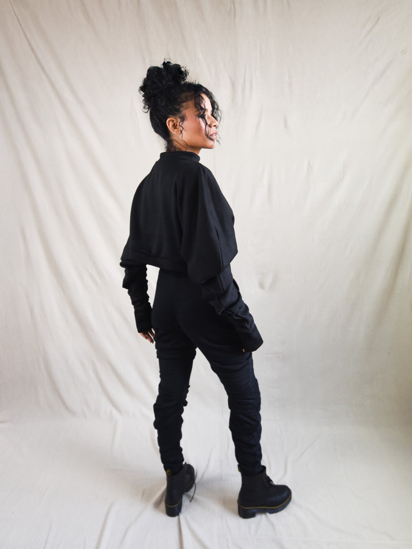 Jade Black Fleece Pant