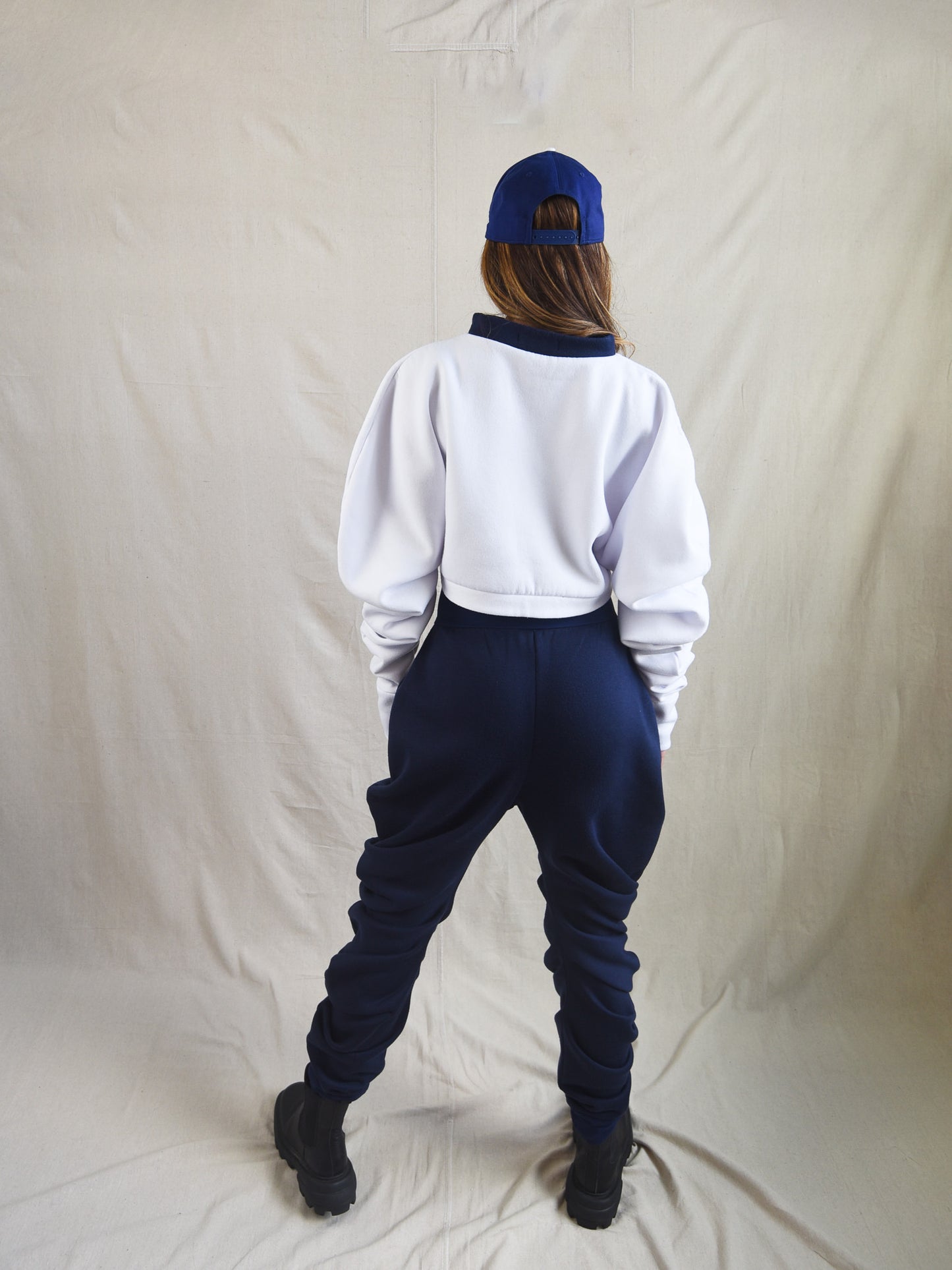 Winter White Oversized Fleece Sweatshirt