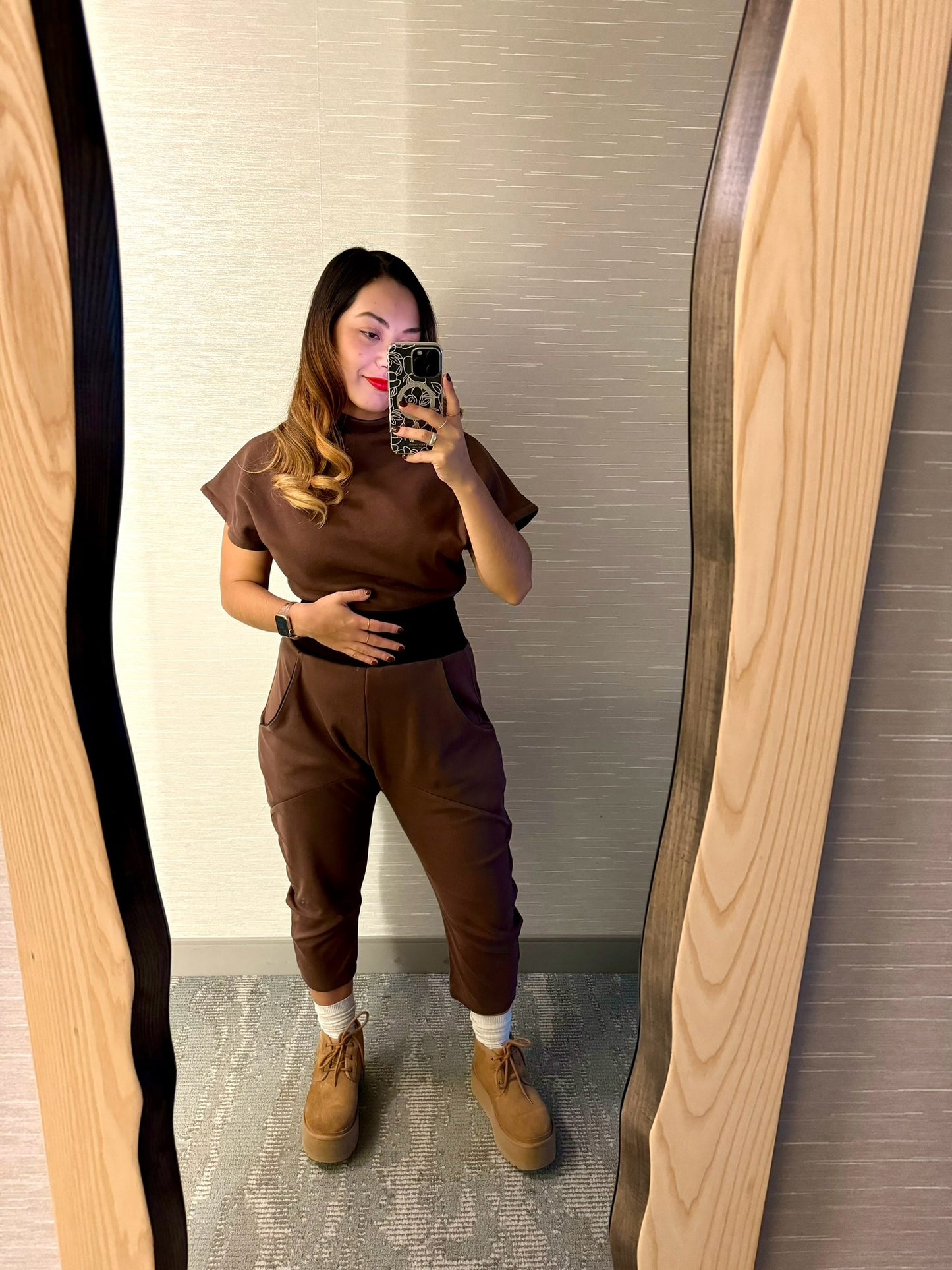 Brown Drop Crotch Pant