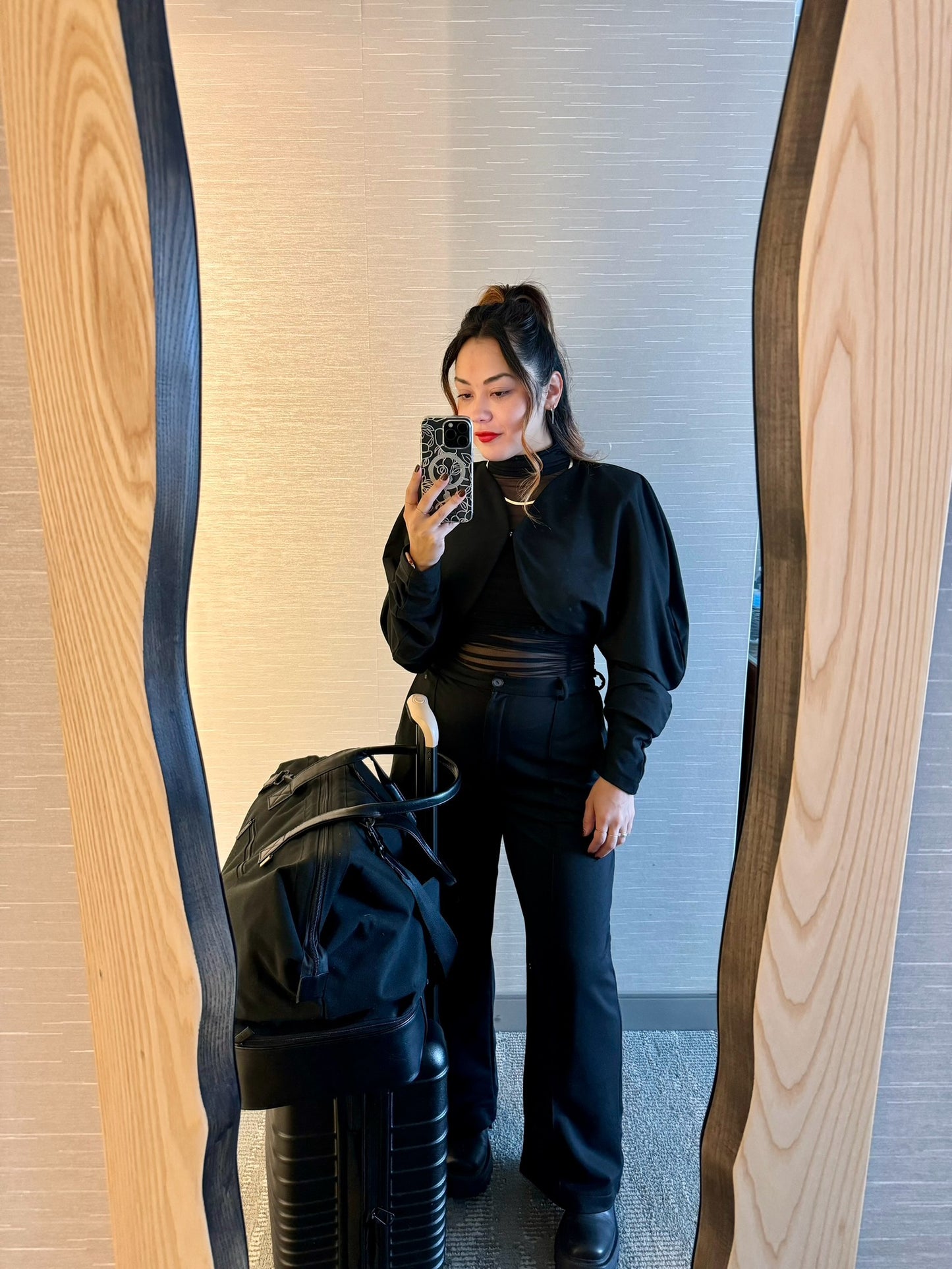 Black Straight Leg Suit Pant