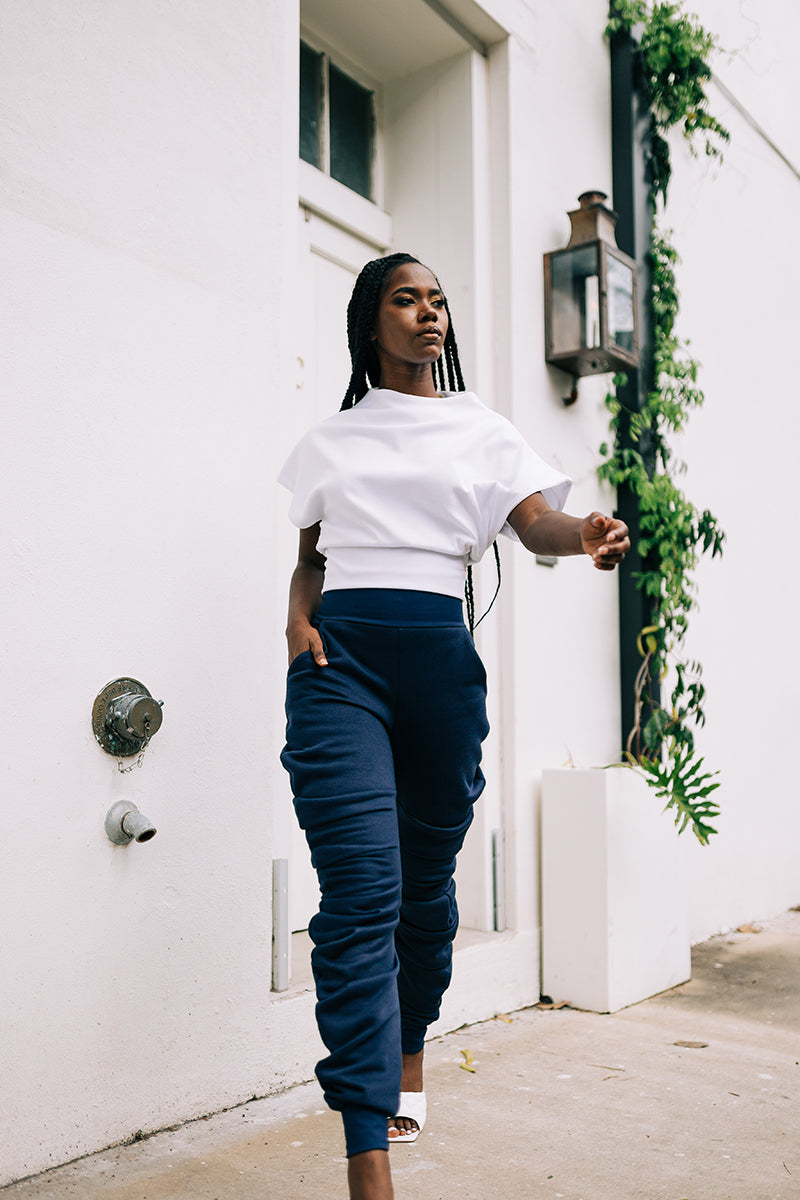 Victorian Navy Blue Fleece Pant