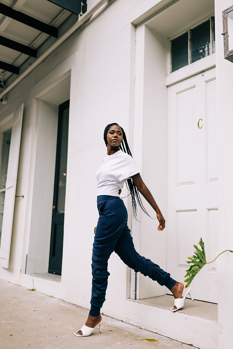 Victorian Navy Blue Fleece Pant