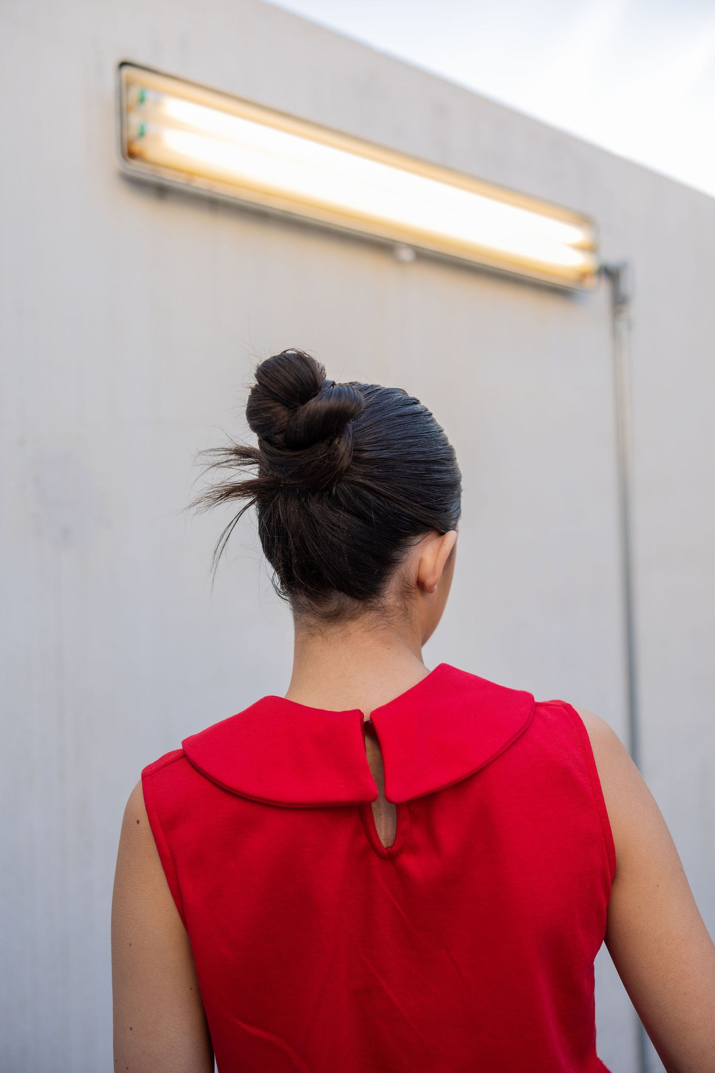 Scarlet Red Peter Pan Collar Blouse