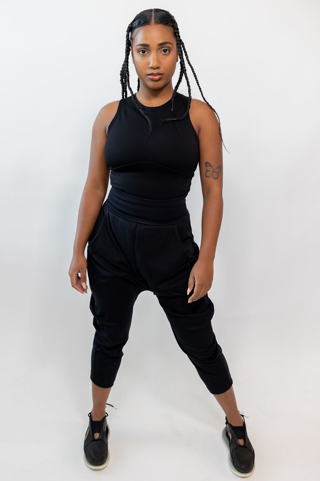 Black Drop Crotch Pant