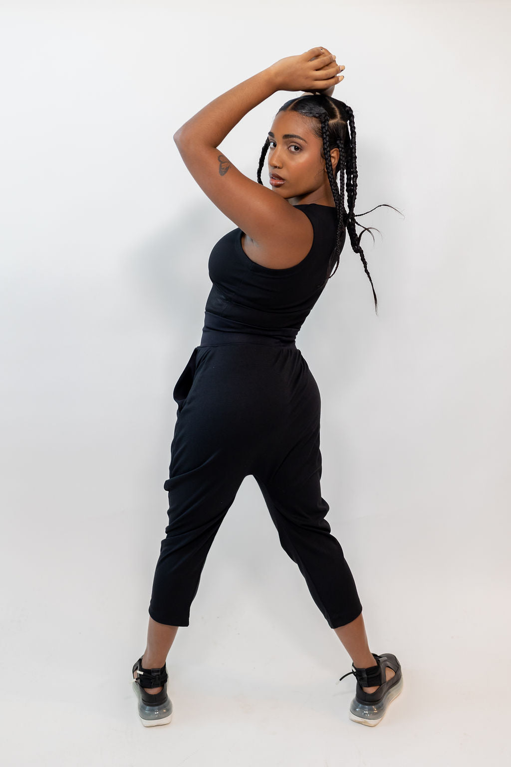 Black Drop Crotch Pant