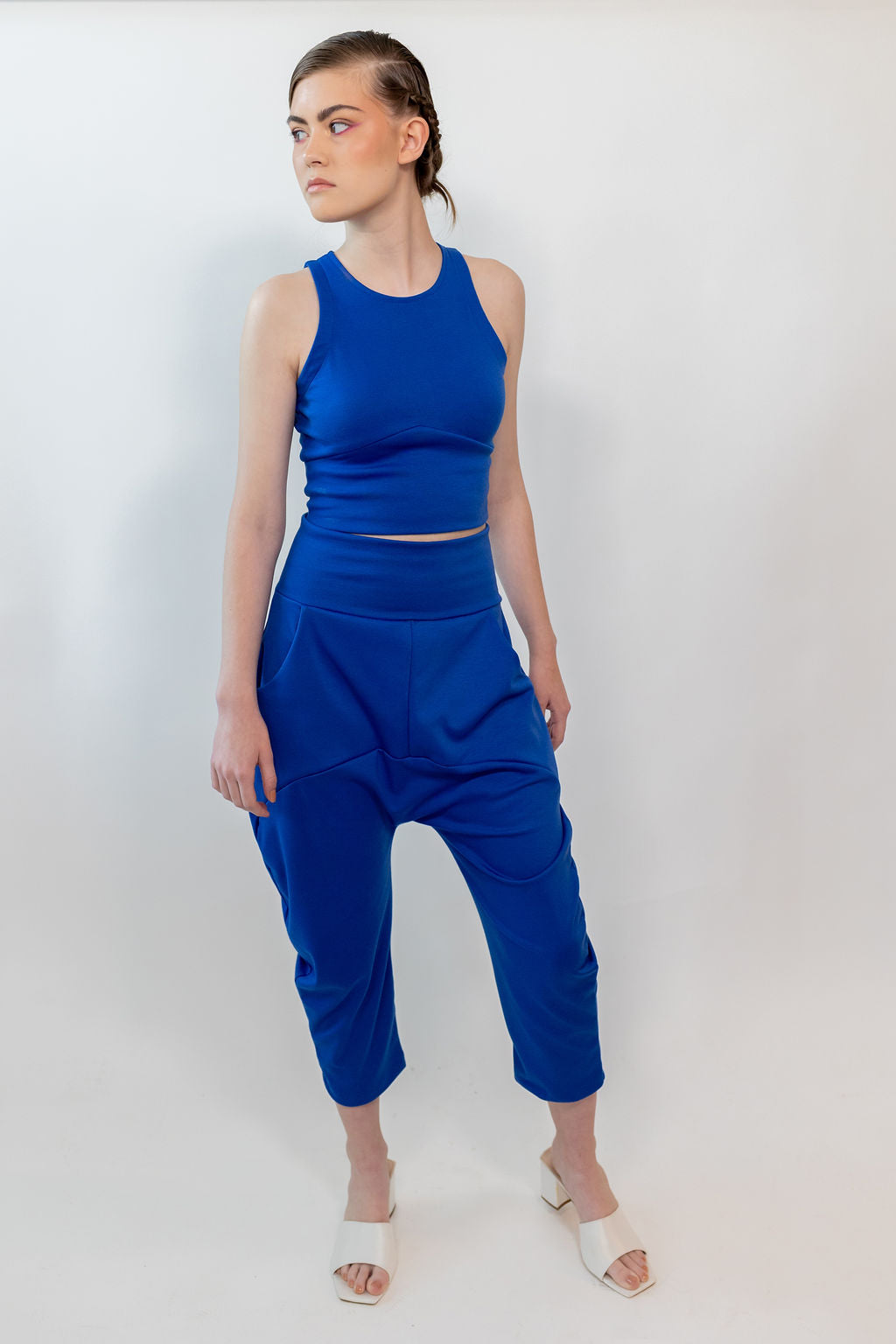 Royal Blue Crop Tank Top