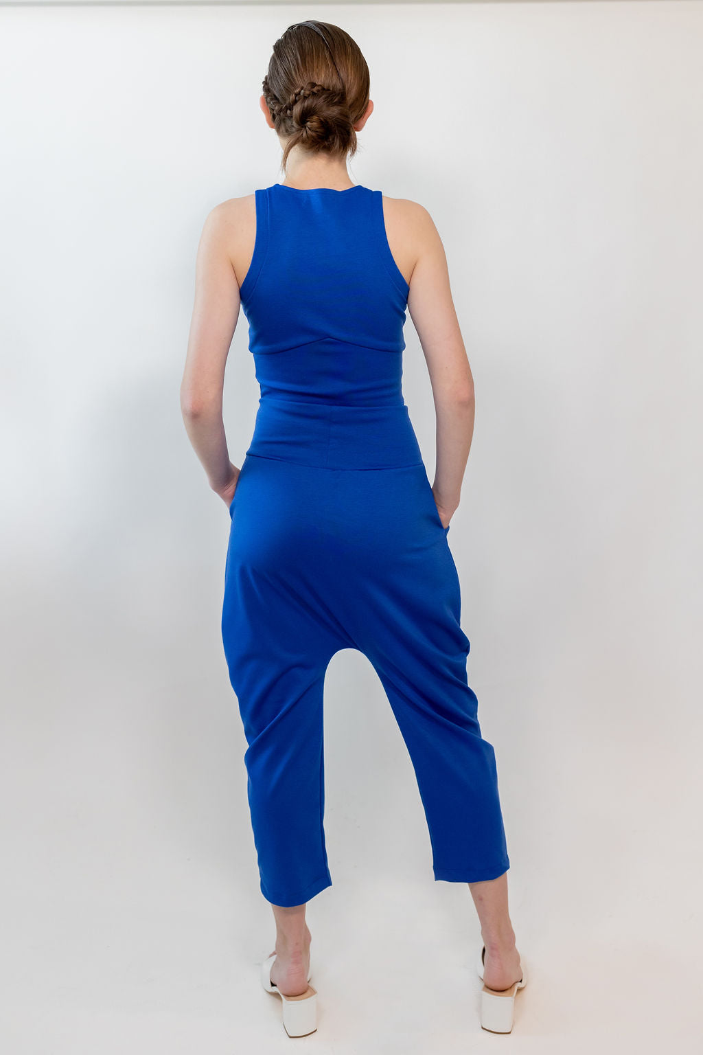 Royal Blue Crop Tank Top