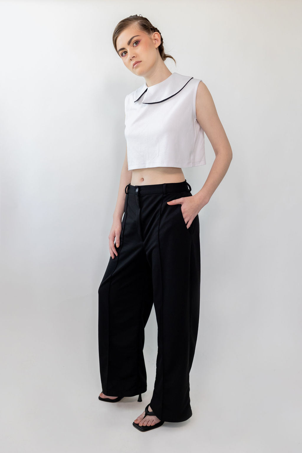 White Peter Pan Collar Blouse