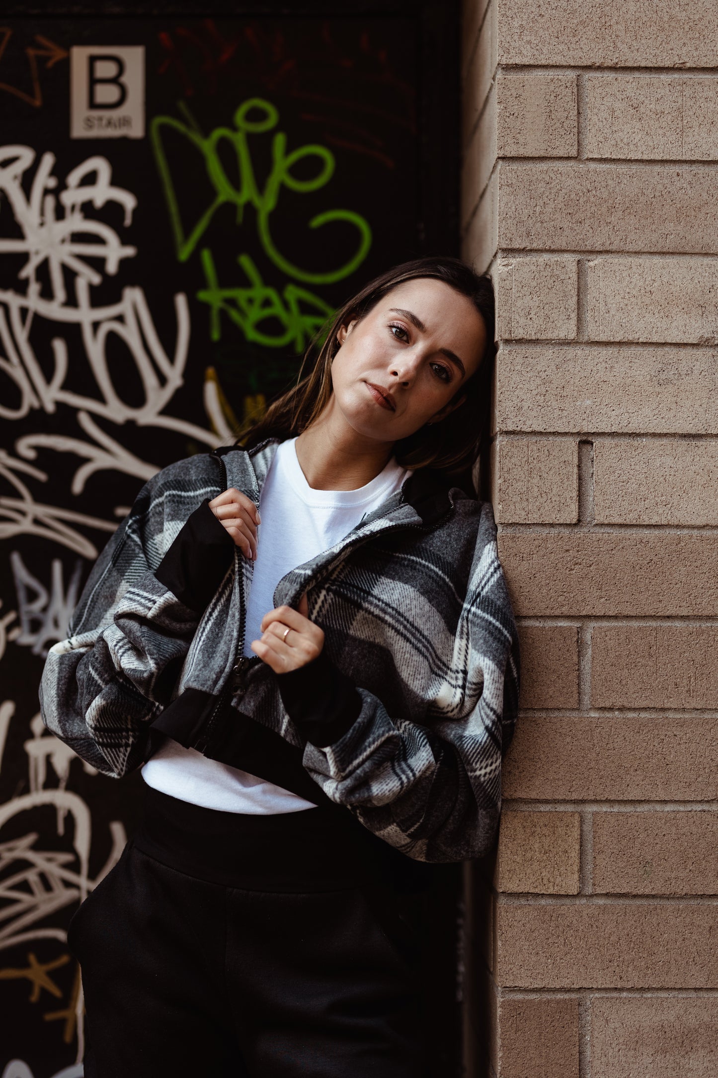 Plaid Luxe Fleece Hood Jacket