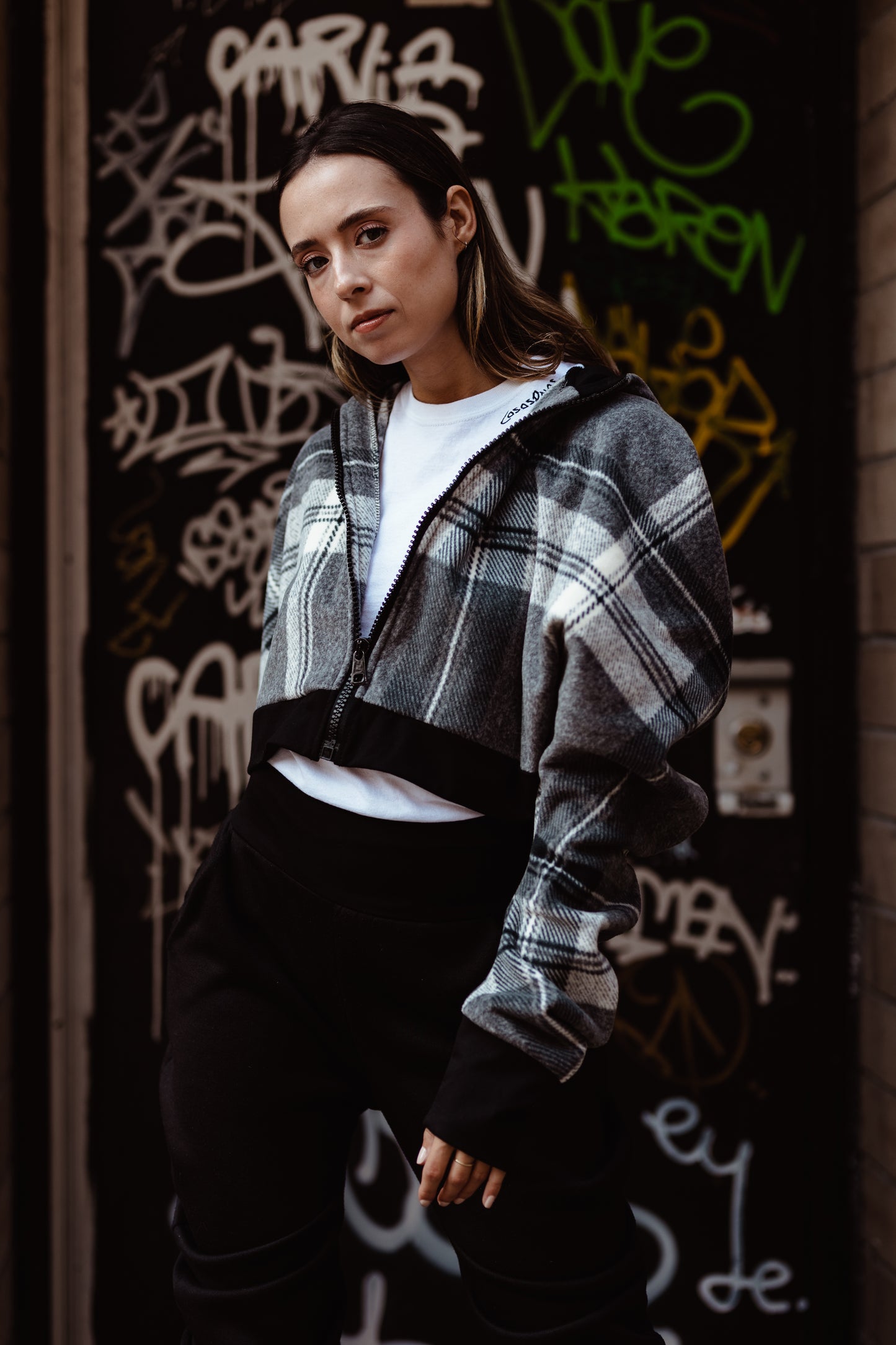 Plaid Luxe Fleece Hood Jacket