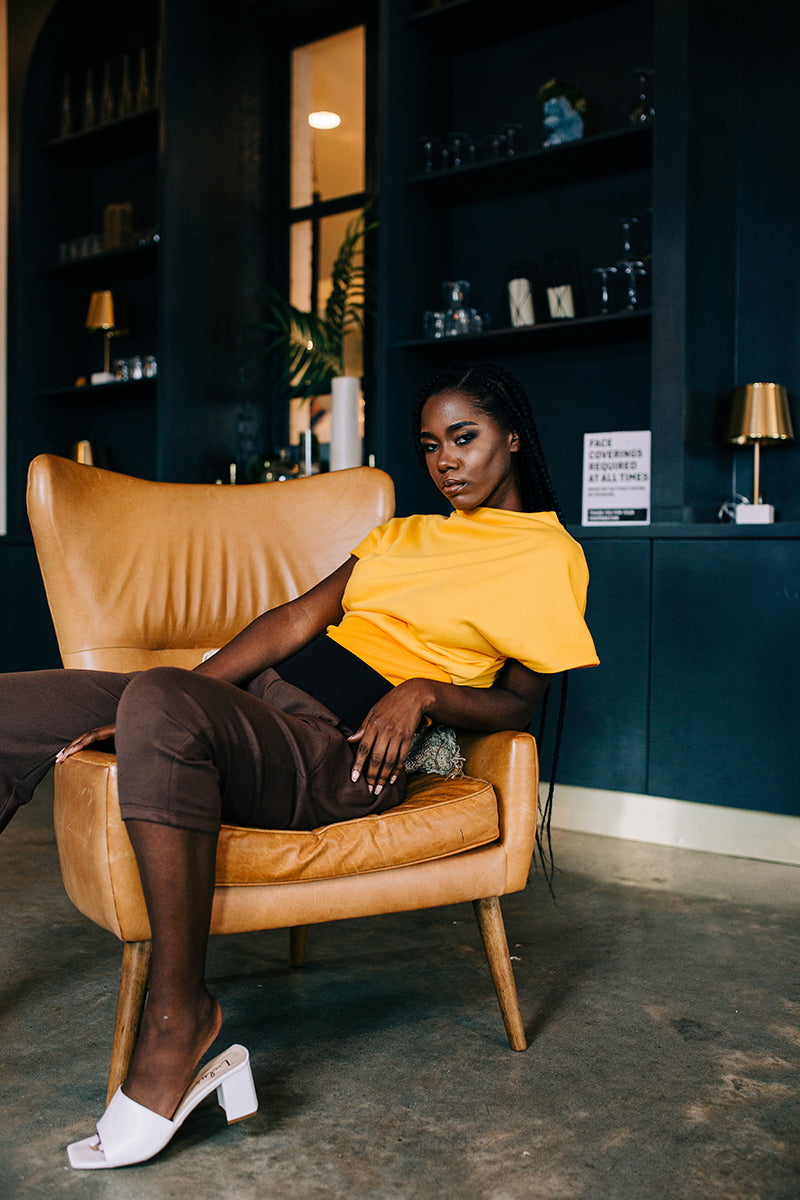 Brown Drop Crotch Pant