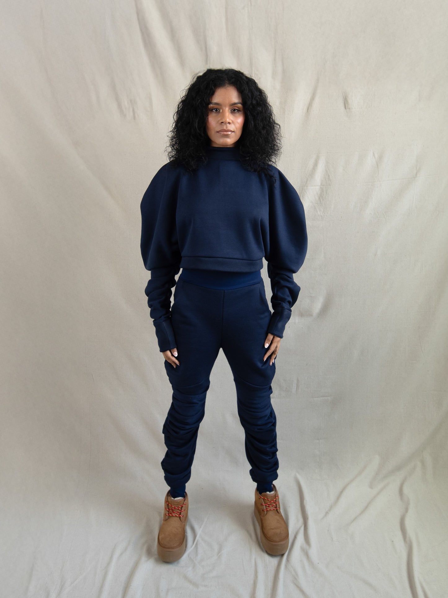 Victorian Navy Blue Fleece Pant