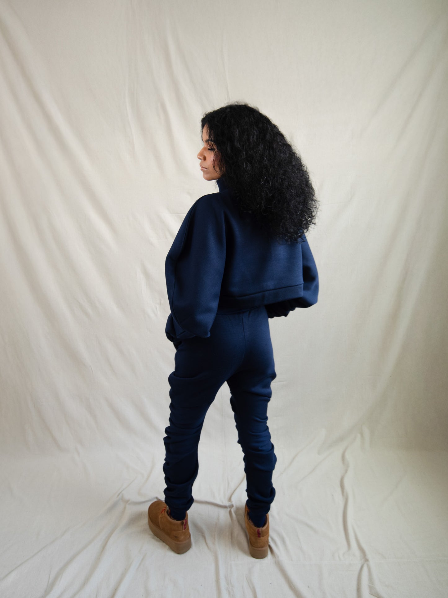 Victorian Navy Blue Fleece Pant