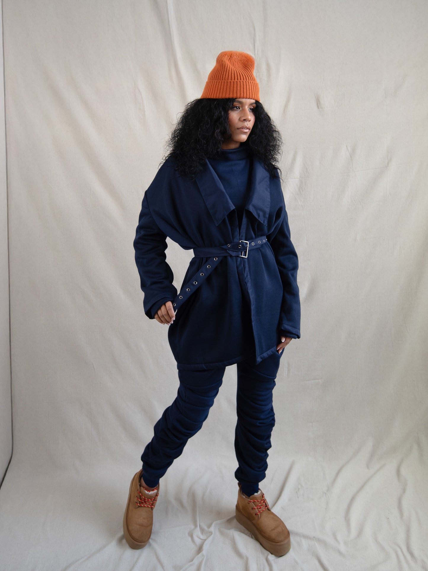 Navy - Soft and Structured Belt Wrap