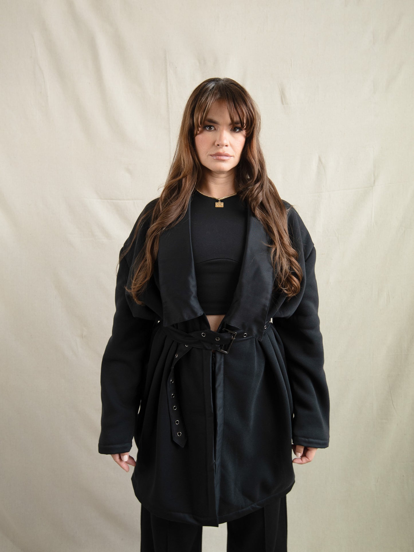 Black - Soft and Structured Belt Wrap