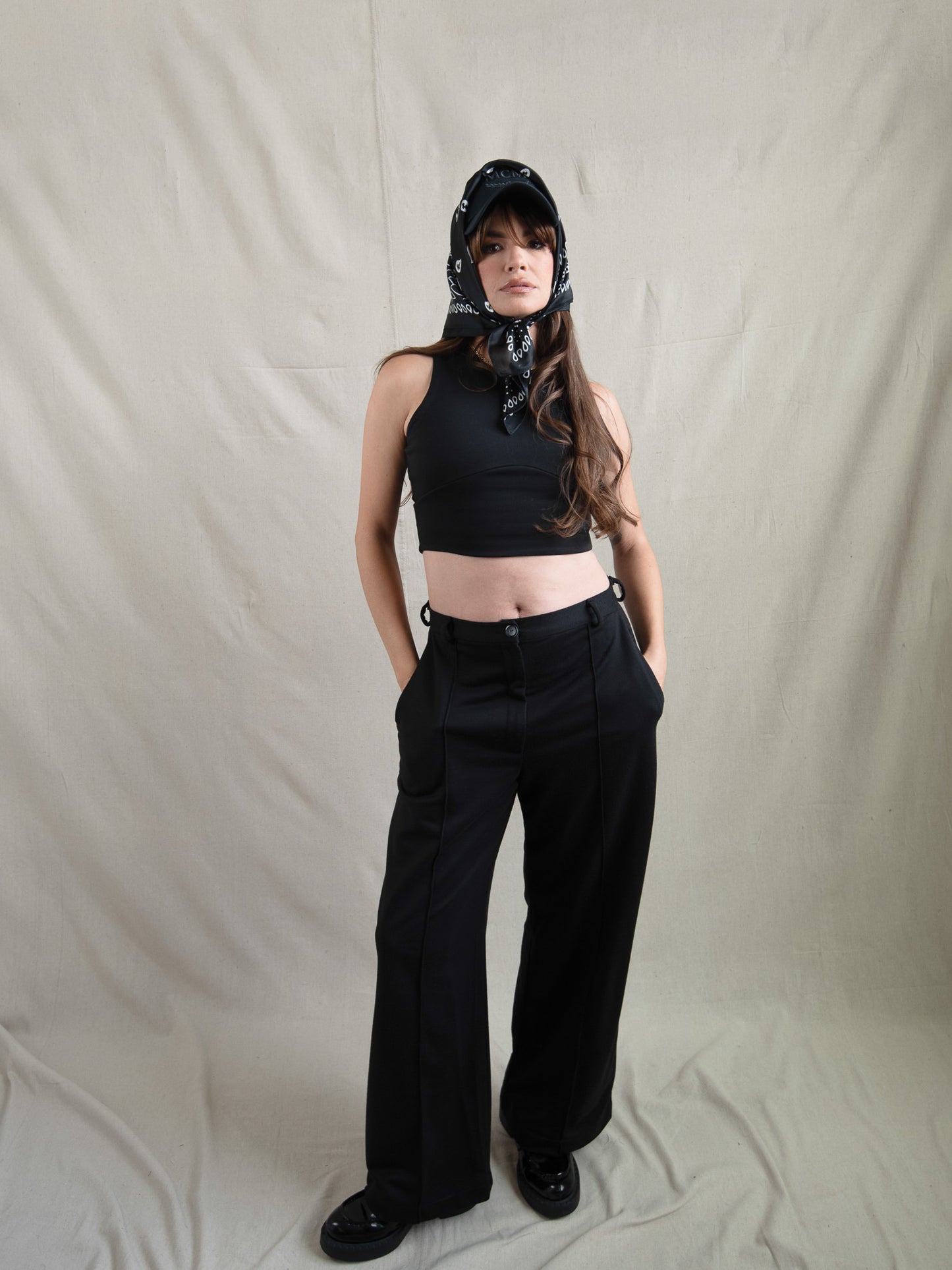 Black Straight Leg Suit Pant