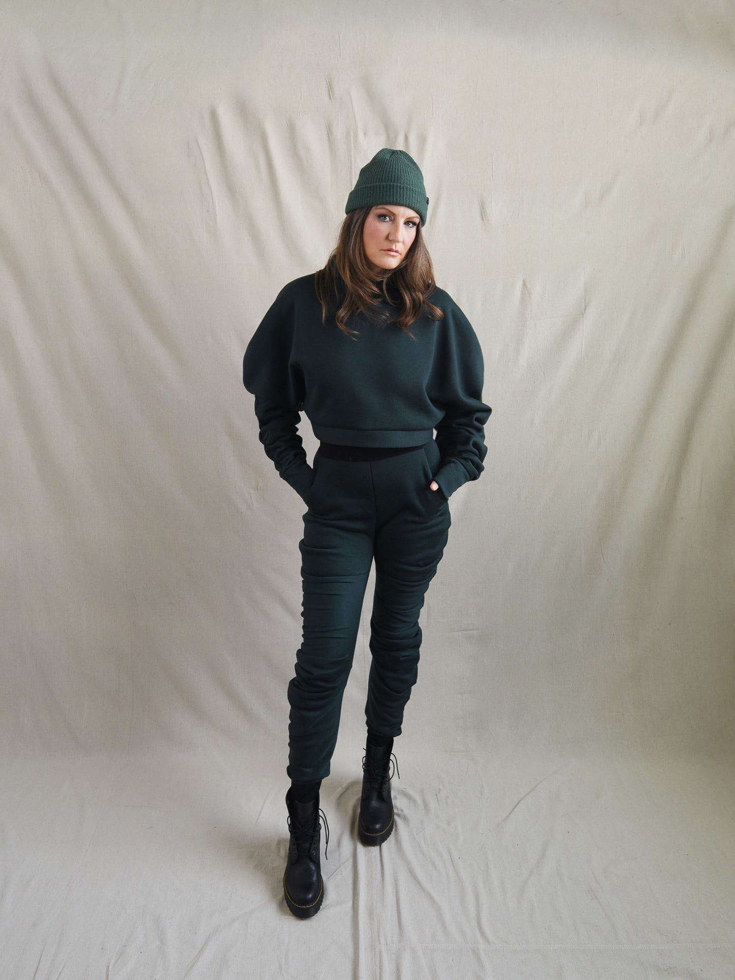 Dark Emerald Green Fleece Pant