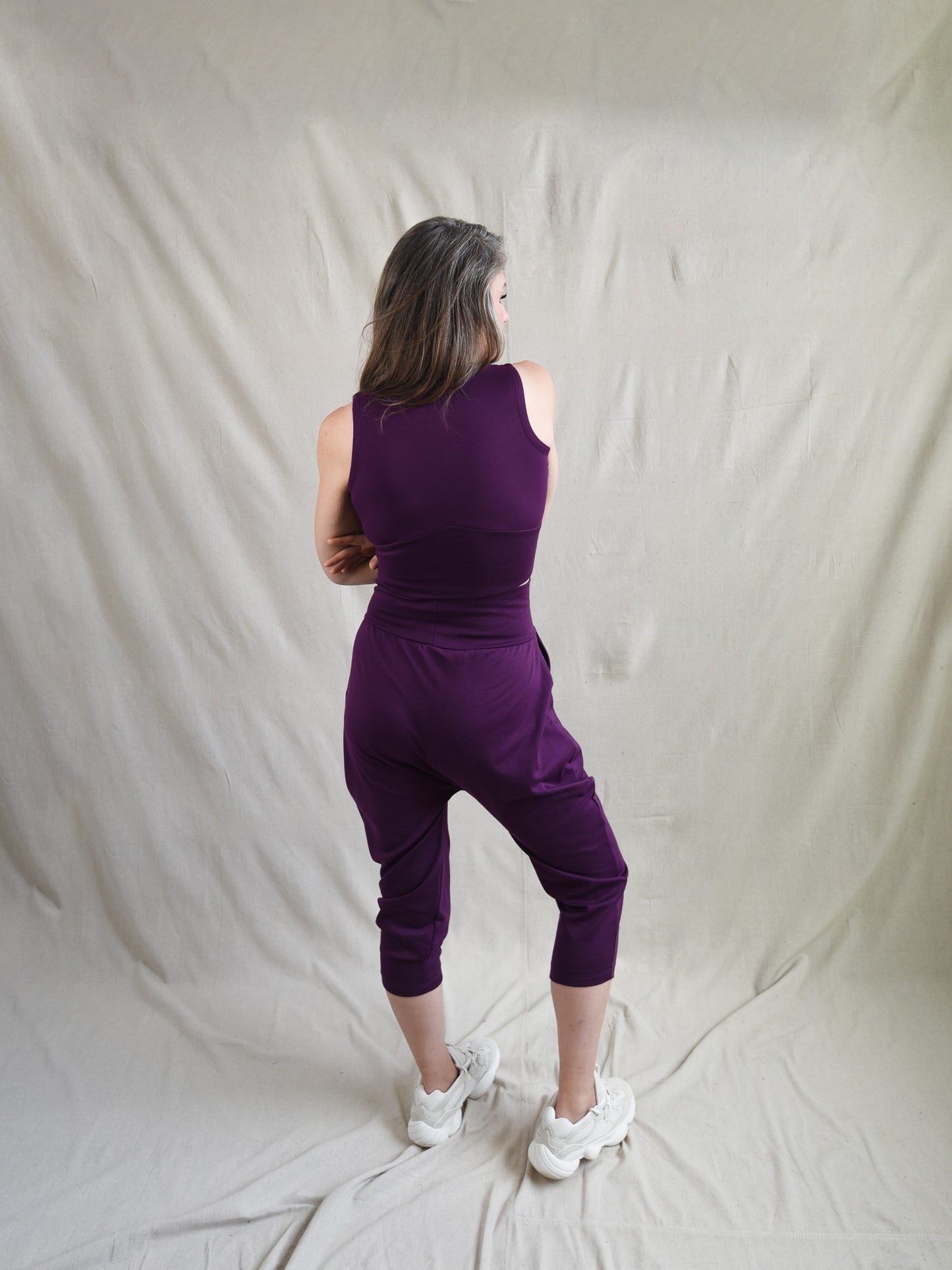 Purple Crop Tank Top