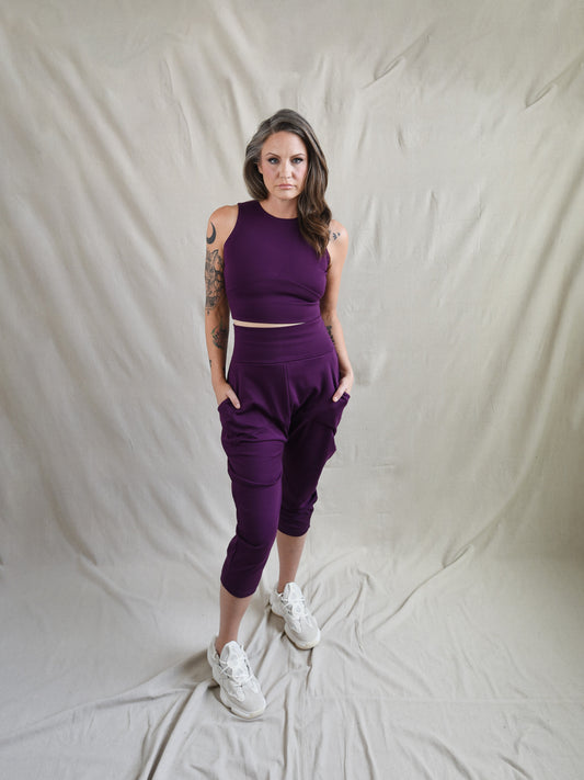 Purple Crop Tank Top