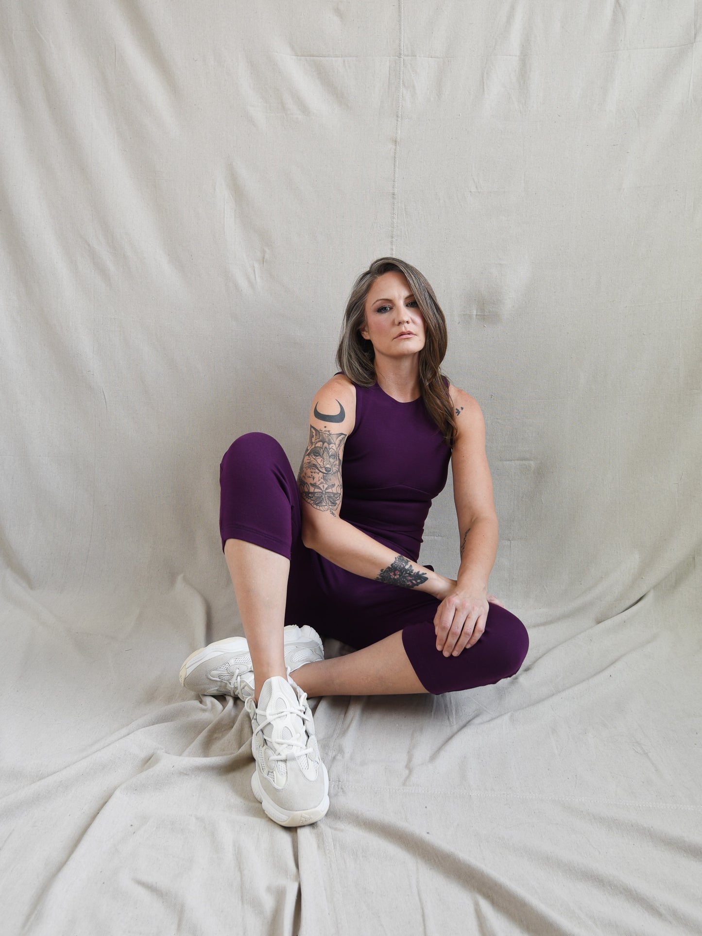 Purple Drop Crotch Pant