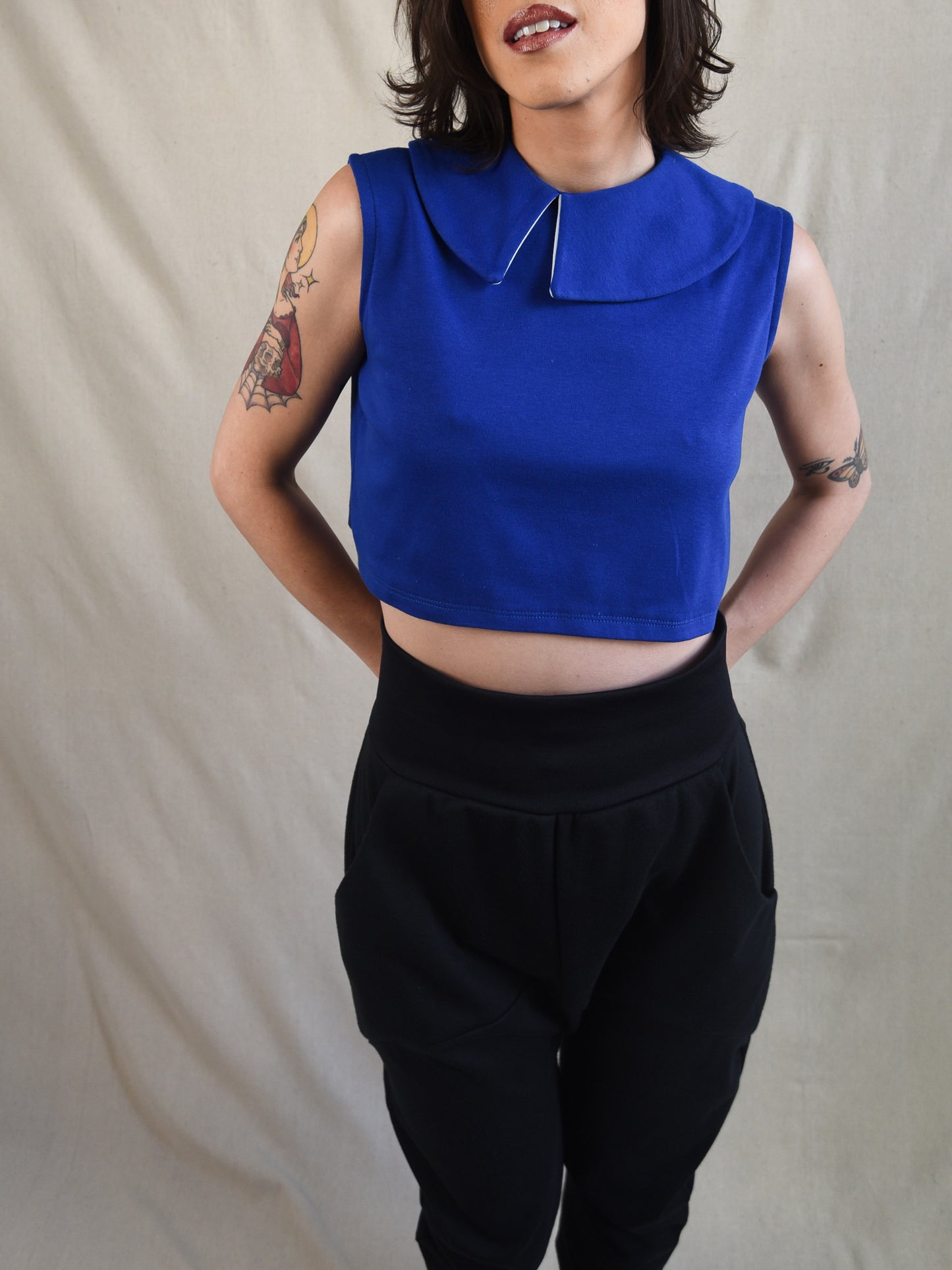 Royal Blue Peter Pan Collar Blouse