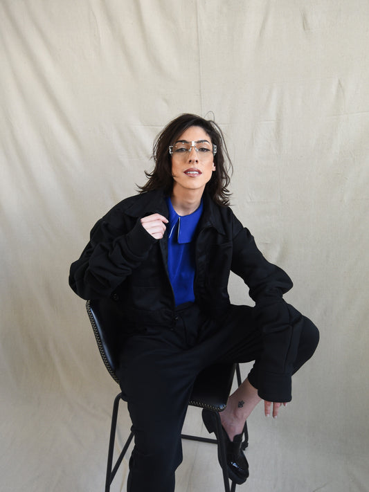 Royal Blue Peter Pan Collar Blouse