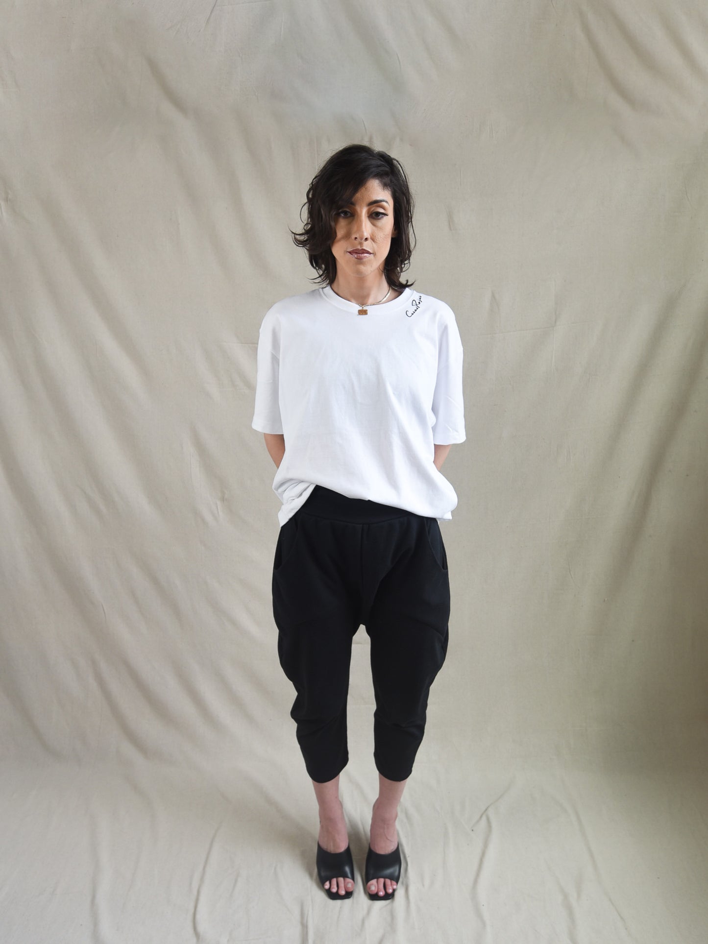 Black Drop Crotch Pant