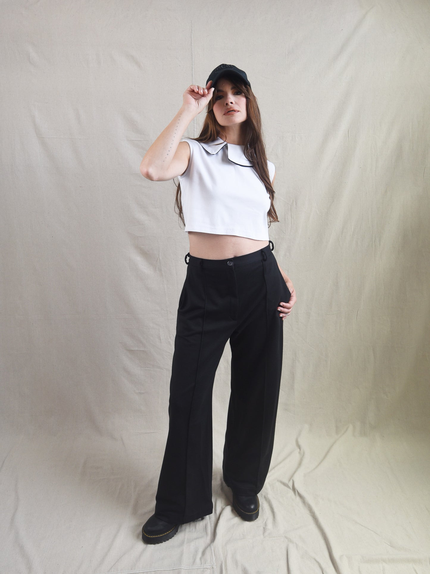 Black Straight Leg Suit Pant