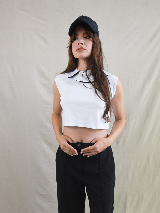 White Peter Pan Collar Blouse