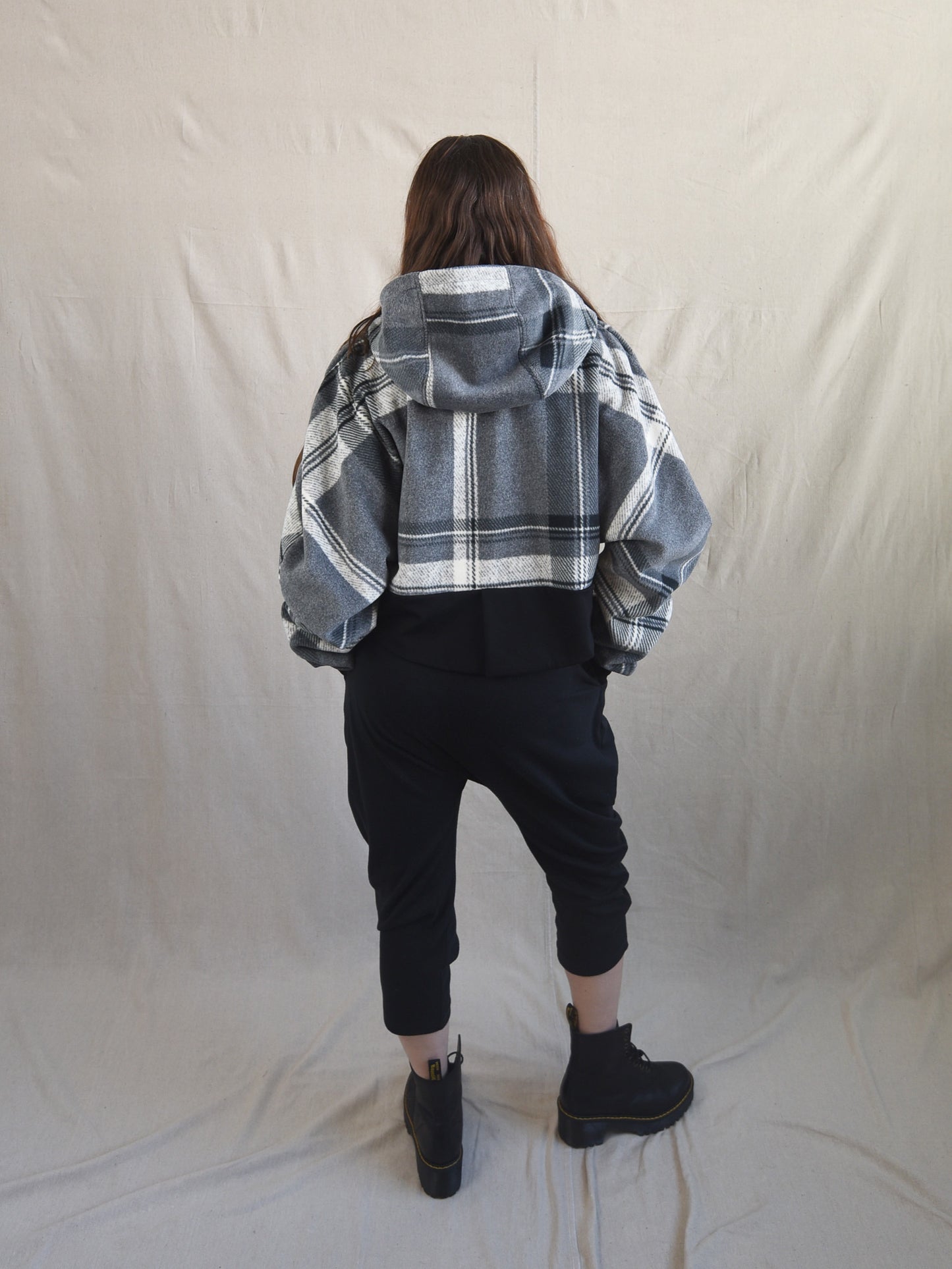Plaid Luxe Fleece Hood Jacket