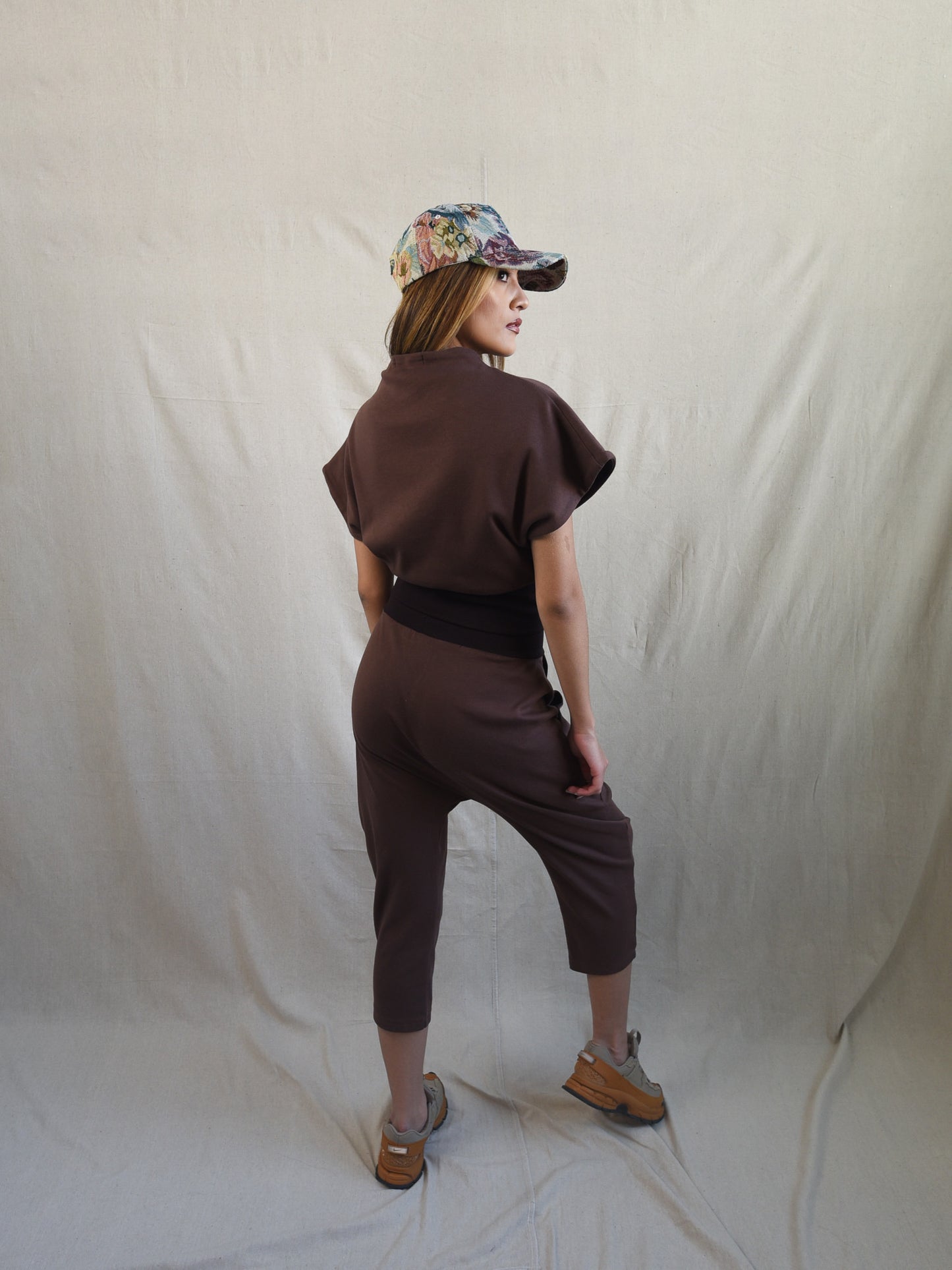 Brown Drop Crotch Pant