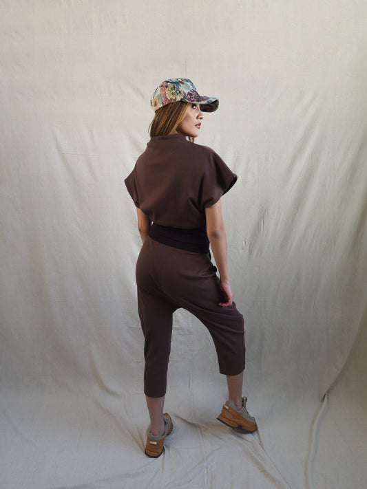 Brown Drop Crotch Pant