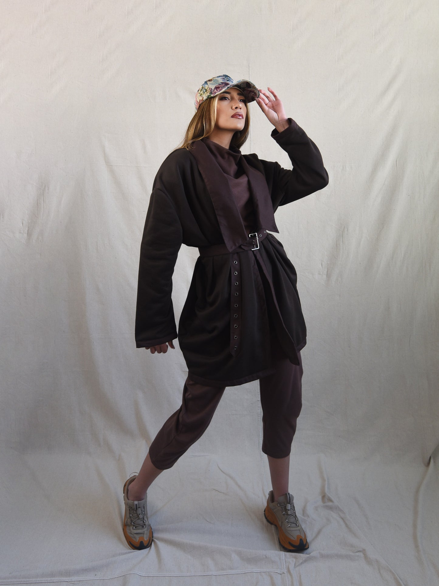 Brown Drop Crotch Pant