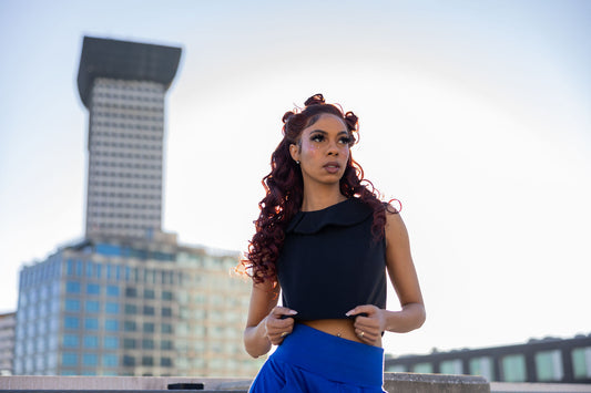 Jade Black Peter Pan Collar Blouse