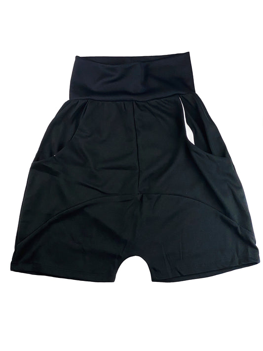 Black Drop Crotch Short